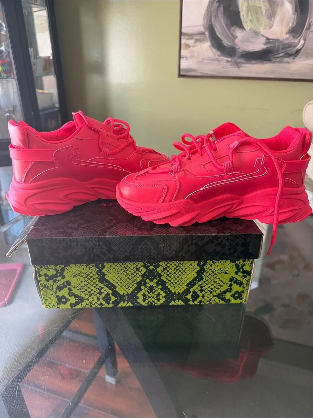 Cape Robbin Hot Pink Chunky Platform Sneakers